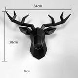 Home Decoration Accessories,3D Deer Head,Statue,Sculpture,Wall Decor,Animal Figurine Miniature,Modern,Living Room,Decorative Art