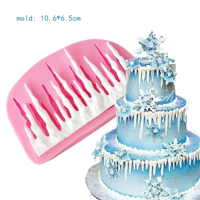 Qfdian Winter Santa Claus Snowflake Tree Sugarcraft Fondant Christmas Cake Molds Mould for the Kitchen Baking Cake Decorating Tools