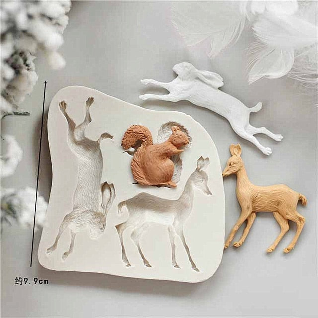 Qfdian Winter Santa Claus Snowflake Tree Sugarcraft Fondant Christmas Cake Molds Mould for the Kitchen Baking Cake Decorating Tools