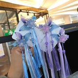 Qfdian gifts for?women hot sale new Hanfu Butterfly Ribbon Tassel Hair Clip Hairpins Children Girl Hair Pins Women Cosplay Cartoon Exhibition Pin Hair Accessories