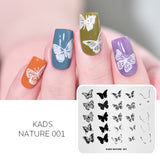 Qfdian valentines day decoration  Nail Art Valentines Day Nail Stamping Plates Heart Image Stamp Template Christmas Flower Nature Nail Stencils Plate Set