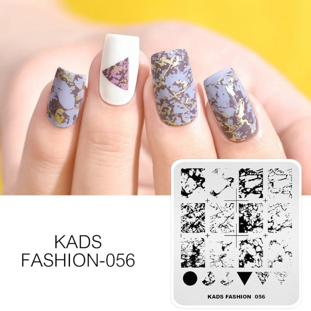 Qfdian valentines day decoration  Nail Art Valentines Day Nail Stamping Plates Heart Image Stamp Template Christmas Flower Nature Nail Stencils Plate Set