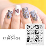 Qfdian valentines day decoration  Nail Art Valentines Day Nail Stamping Plates Heart Image Stamp Template Christmas Flower Nature Nail Stencils Plate Set