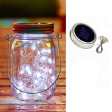 Qfdian Party decoration 20 LEDs Fairy Light Solar For Mason Jar Lid Insert Color Changing Garden Decor Christmas Lights Outdoor Wedding Decor