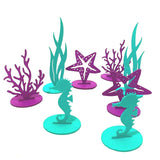 Qfdian Party gifts Party decoration hot sale new Mermaid Party Little Mermaid Decoration DIY Felt Table Centerpiece Under the Sea Girl Birthday Party Supplies Baby Shower decor