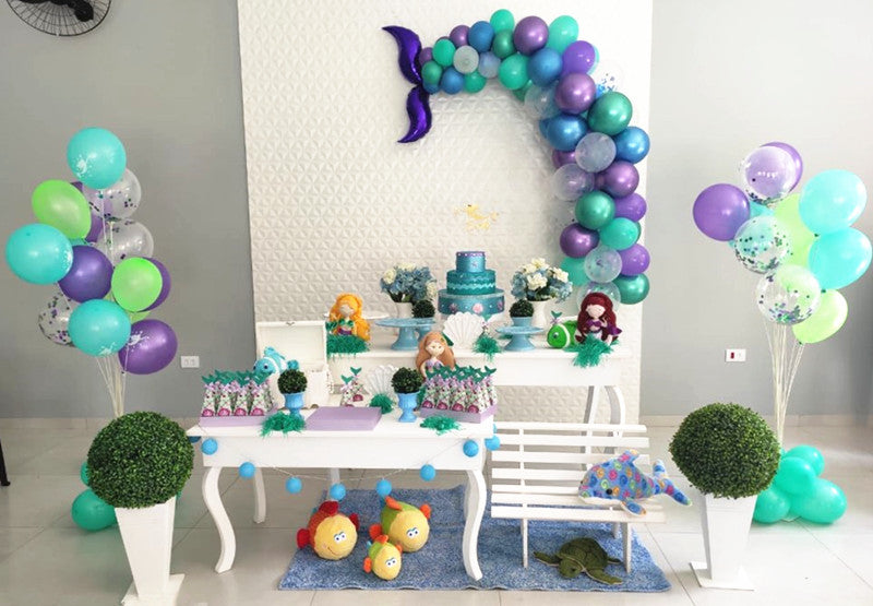 Qfdian Party gifts Party decoration hot sale new Mermaid Party Little Mermaid Decoration DIY Felt Table Centerpiece Under the Sea Girl Birthday Party Supplies Baby Shower decor