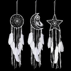 Qfdian  Christmas 5 pack  White Dream Catcher Boho Room Decoration Nursery Decor Wedding Decoration Valentines Day Gift Wall Hanging Decor