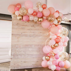 Qfdian Party decoration hot sale new 110pcs Pink Balloon Arch Garland Kit White Gold Confetti Latex Balloons Valentines Day Wedding Birthday Party Decoration