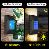 Qfdian Party decoration 2/6 LED Solar Lamp Outdoor Waterproof Street Lighting Wall Lamps Powerful Solar Powered Light for Garden Home Country Decoration