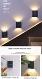 Qfdian Party decoration 2/6 LED Solar Lamp Outdoor Waterproof Street Lighting Wall Lamps Powerful Solar Powered Light for Garden Home Country Decoration