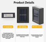 Qfdian Party decoration 2/6 LED Solar Lamp Outdoor Waterproof Street Lighting Wall Lamps Powerful Solar Powered Light for Garden Home Country Decoration