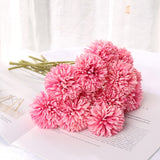 Qfdian valentines day gifts 1/3/5PcsBunch Artificial Flower Bouquet Silk Dandelion Flower Ball Fake Flowers DIY Home Widding Decoration Valentines Day Gifts