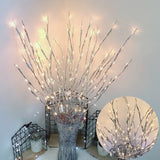 Qfdian 20LED Simulation Tree Branch Light String Christmas Decorations for Home Christmas Tree Decorations New Year's Party Decor