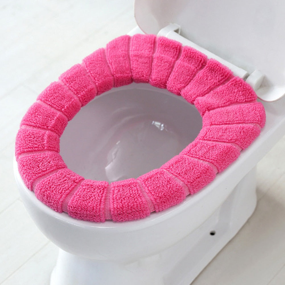 Soft Washable Toilet Seat Cover Mat Pad Cushion Easy use Warm Comfortable Toilet tool Home Bathroom Toilet Cleaning Accessories