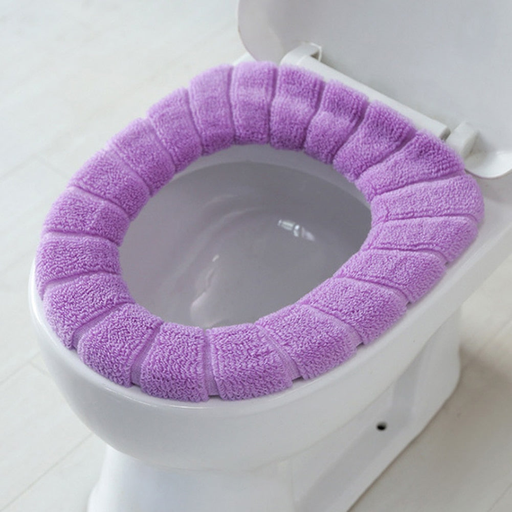 Soft Washable Toilet Seat Cover Mat Pad Cushion Easy use Warm Comfortable Toilet tool Home Bathroom Toilet Cleaning Accessories