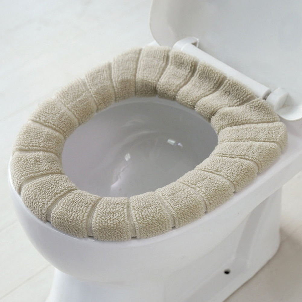 Soft Washable Toilet Seat Cover Mat Pad Cushion Easy use Warm Comfortable Toilet tool Home Bathroom Toilet Cleaning Accessories