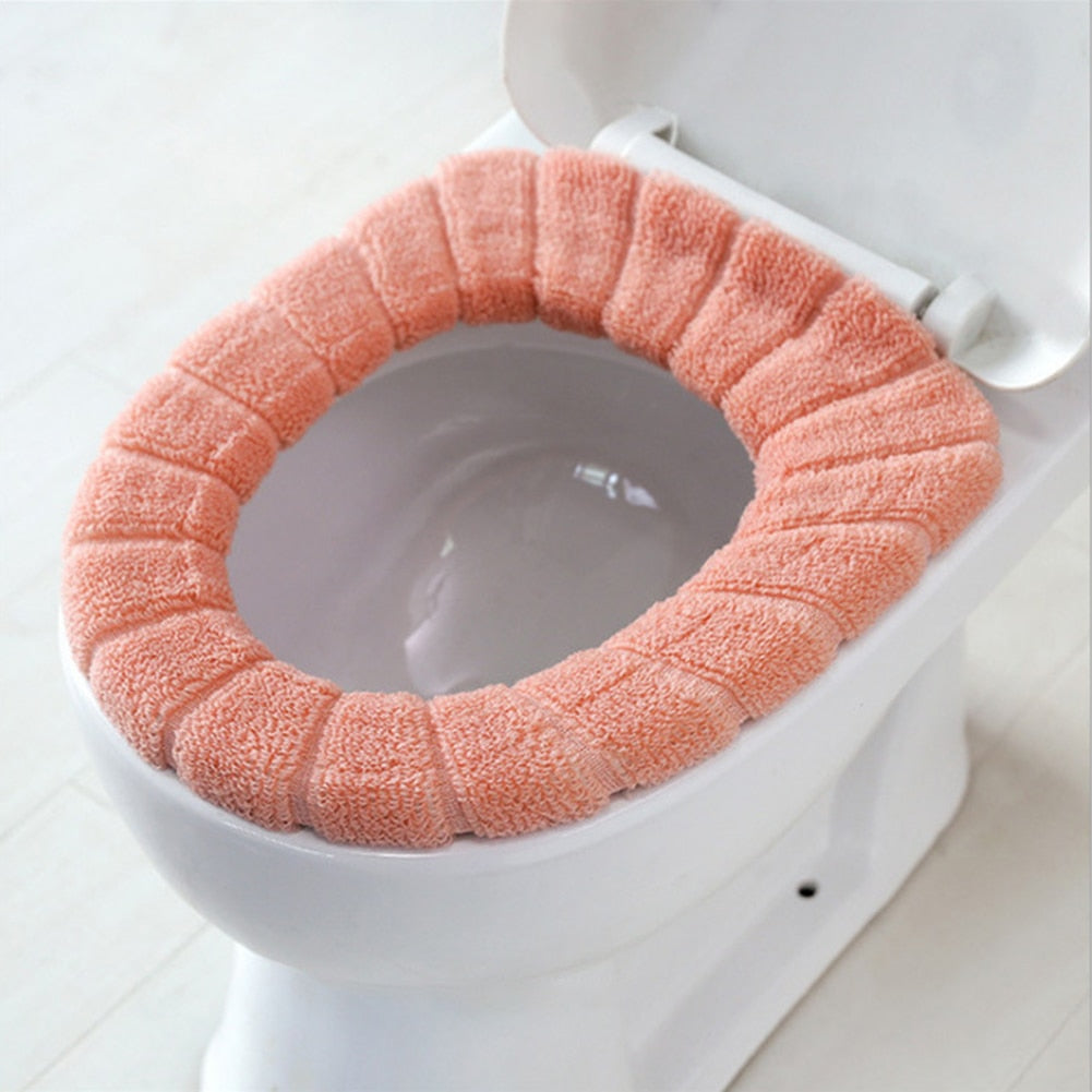 Soft Washable Toilet Seat Cover Mat Pad Cushion Easy use Warm Comfortable Toilet tool Home Bathroom Toilet Cleaning Accessories