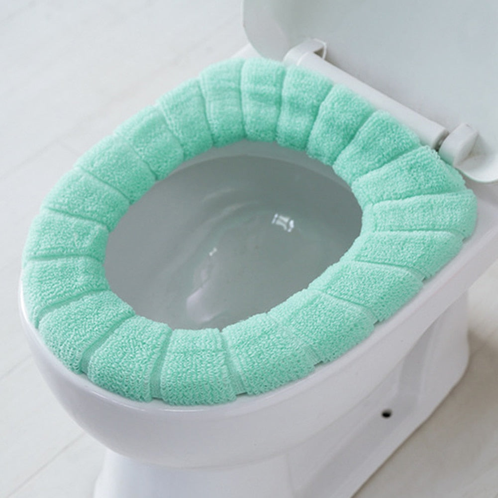 Soft Washable Toilet Seat Cover Mat Pad Cushion Easy use Warm Comfortable Toilet tool Home Bathroom Toilet Cleaning Accessories