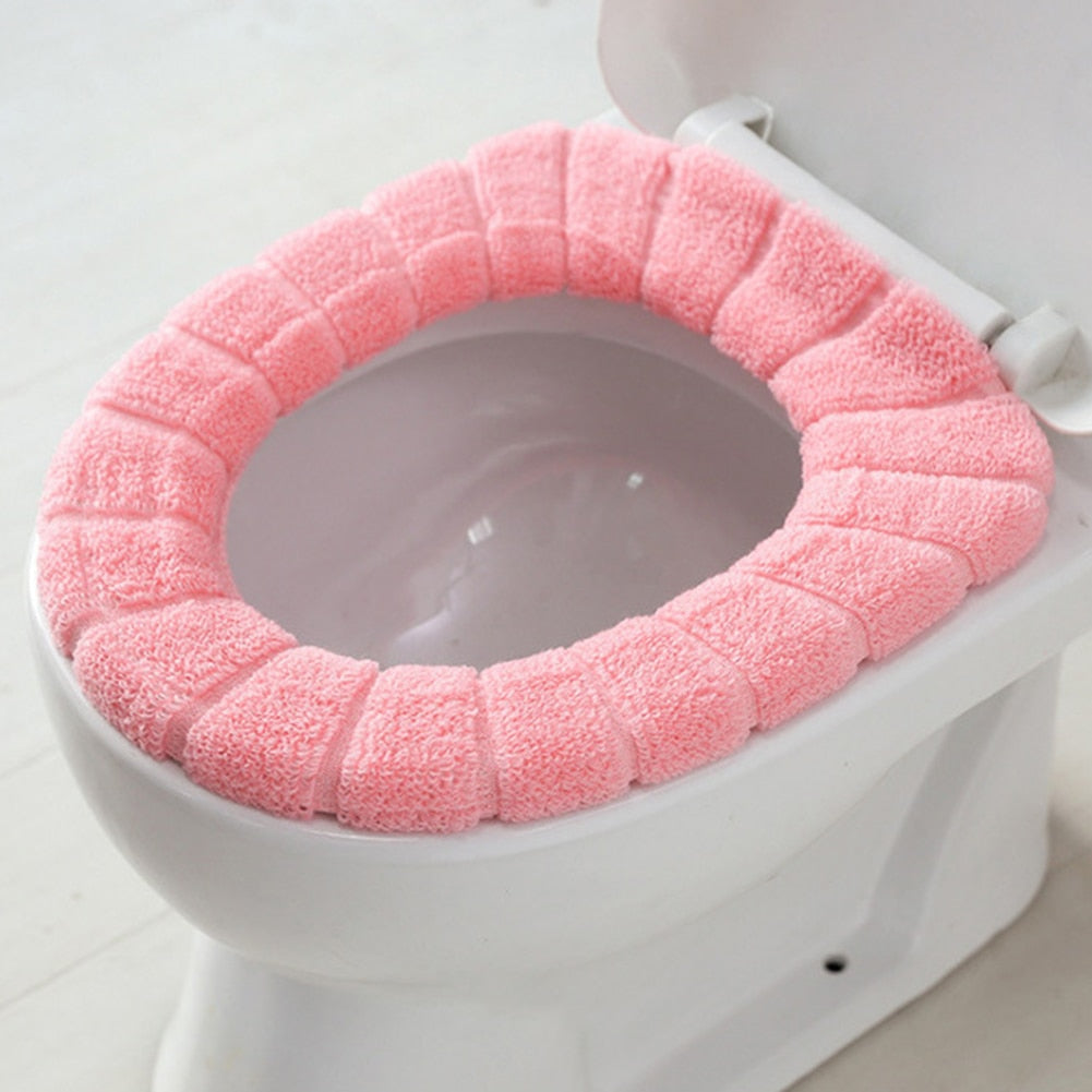 Soft Washable Toilet Seat Cover Mat Pad Cushion Easy use Warm Comfortable Toilet tool Home Bathroom Toilet Cleaning Accessories