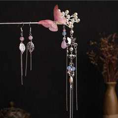 Qfdian 1set Vintage Chinese Traditional hanfu Butterfly Hairpin Classic Retro Hair Stick Fashion Women Elegant Hair Pin Accessories