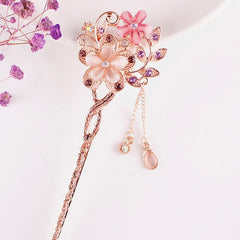 Qfdian Vintage Chinese Traditional Flower Hairpin Classic Hair Stick Elegant Women Elegant Hanfu Hair Accessories заколка для волос