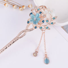 Qfdian Vintage Chinese Traditional Flower Hairpin Classic Hair Stick Elegant Women Elegant Hanfu Hair Accessories заколка для волос