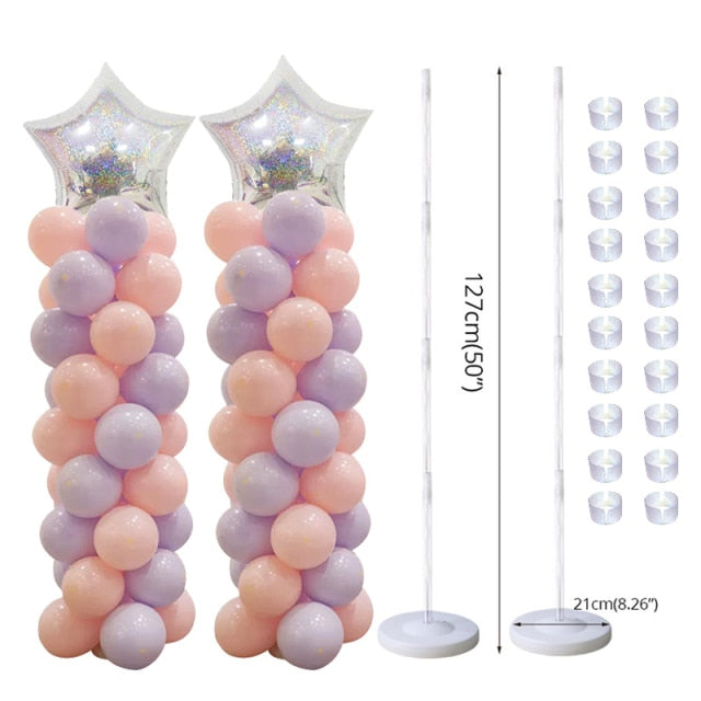 QFDIAN Transparent Name Box Letter Balloons Balloon Arch Kit Table Arch Ballon Stand Baby Shower First 1st Birthday Party Decorations