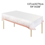 Rose Gold Party Disposable Tableware Set Party Table Decoration Paper Cups Plates Straws Napkins Wedding Birthday Party Supplies