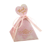 Triangular Pyramid Marble Candy Box Wedding Favors and Gifts Boxes Chocolate Box for Guests Giveaways Boxes Party Supplies
