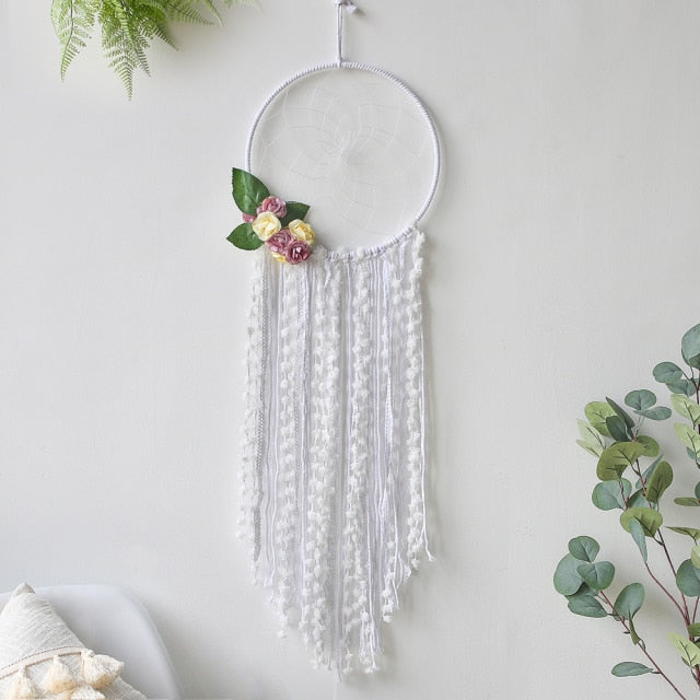 Qfdian  Christmas 5 pack  White Dream Catcher Boho Room Decoration Nursery Decor Wedding Decoration Valentines Day Gift Wall Hanging Decor