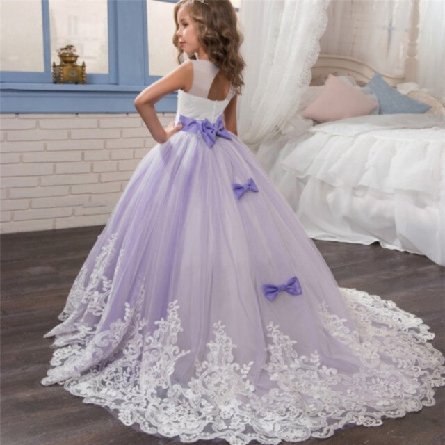 Qfdian Party gifts Elegant Christmas Princess summer Dress 6-14 Years Kids Dresses For Girls New Year Party Costume Communion Children Clothes