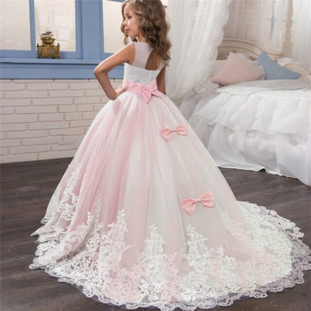 Qfdian Party gifts Elegant Christmas Princess summer Dress 6-14 Years Kids Dresses For Girls New Year Party Costume Communion Children Clothes