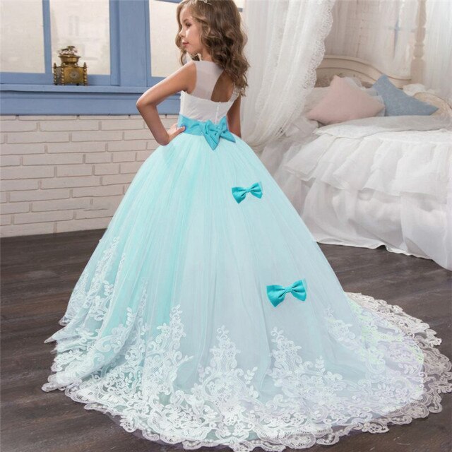 Qfdian Party gifts Elegant Christmas Princess summer Dress 6-14 Years Kids Dresses For Girls New Year Party Costume Communion Children Clothes