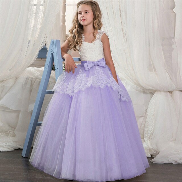 Qfdian Party gifts Elegant Christmas Princess summer Dress 6-14 Years Kids Dresses For Girls New Year Party Costume Communion Children Clothes