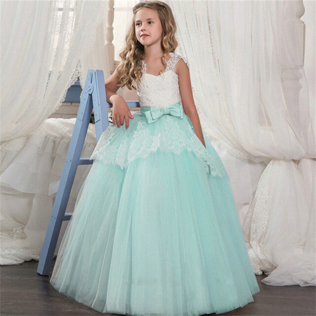 Qfdian Party gifts Elegant Christmas Princess summer Dress 6-14 Years Kids Dresses For Girls New Year Party Costume Communion Children Clothes