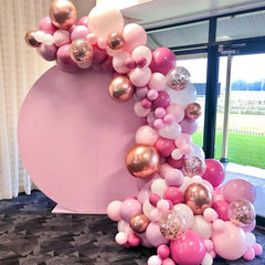 Qfdian Pink Balloon Arch Kit Balloon Garland Bow Balloons Wedding decor Baby Shower Girl Birthday Adult Bachelorette Party Baloon Balon