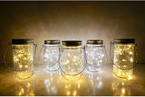 Qfdian Party decoration 20 LEDs Fairy Light Solar For Mason Jar Lid Insert Color Changing Garden Decor Christmas Lights Outdoor Wedding Decor