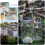Qfdian Party decoration 20 LEDs Fairy Light Solar For Mason Jar Lid Insert Color Changing Garden Decor Christmas Lights Outdoor Wedding Decor