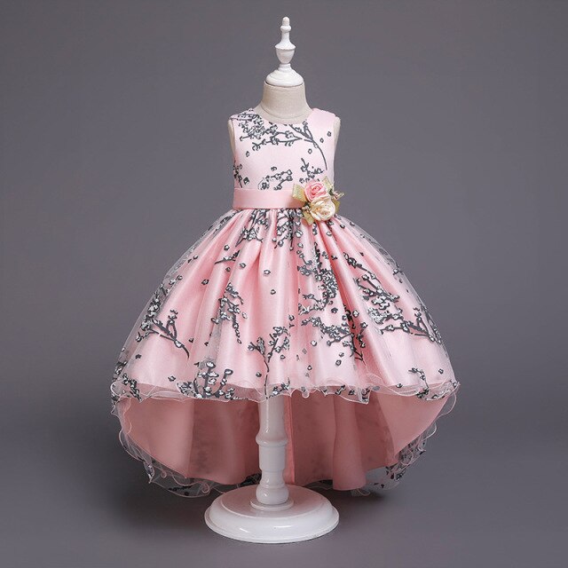 Qfdian Christmas decor ideas New High quality baby lace princess dress for girl elegant birthday party dress girl dress Baby girl's christmas clothes 2-12yrs