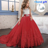 Qfdian Party gifts Elegant Christmas Princess summer Dress 6-14 Years Kids Dresses For Girls New Year Party Costume Communion Children Clothes