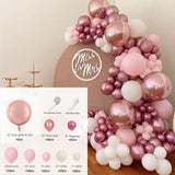Qfdian Party decoration hot sale new Pink Balloon Garland Kit Wedding Decoration Chrome Rose Gold Balloon Arch Birthday Party Baby Shower Decoration