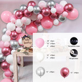Qfdian Party decoration hot sale new Pink Balloon Garland Kit Wedding Decoration Chrome Rose Gold Balloon Arch Birthday Party Baby Shower Decoration