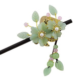 Qfdian gifts for?women hot sale new Retro Flower Tassel Hairpin Hanfu Wooden Hair Stick Ancient Style Hair Ornament Girl Headdress Bride Jewelry Wedding Accessories