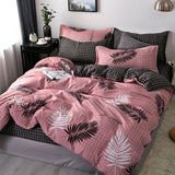 Qfdian Cozy apartment aesthetic Nordic Simple Bedding Set Adult Duvet Cover Sets Bedclothes Bed Linen Sheet Single Double Queen King size Qulit Covers 240/220