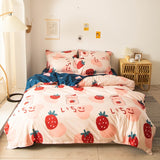 Qfdian Cozy apartment aesthetic Nordic Simple Bedding Set Adult Duvet Cover Sets Bedclothes Bed Linen Sheet Single Double Queen King size Qulit Covers 240/220