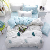 Qfdian Cozy apartment aesthetic Nordic Simple Bedding Set Adult Duvet Cover Sets Bedclothes Bed Linen Sheet Single Double Queen King size Qulit Covers 240/220