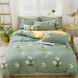 Qfdian Cozy apartment aesthetic Nordic Simple Bedding Set Adult Duvet Cover Sets Bedclothes Bed Linen Sheet Single Double Queen King size Qulit Covers 240/220