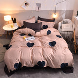 Qfdian Cozy apartment aesthetic Nordic Simple Bedding Set Adult Duvet Cover Sets Bedclothes Bed Linen Sheet Single Double Queen King size Qulit Covers 240/220
