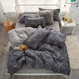 Qfdian Cozy apartment aesthetic Nordic Simple Bedding Set Adult Duvet Cover Sets Bedclothes Bed Linen Sheet Single Double Queen King size Qulit Covers 240/220