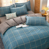 Qfdian Cozy apartment aesthetic Nordic Simple Bedding Set Adult Duvet Cover Sets Bedclothes Bed Linen Sheet Single Double Queen King size Qulit Covers 240/220
